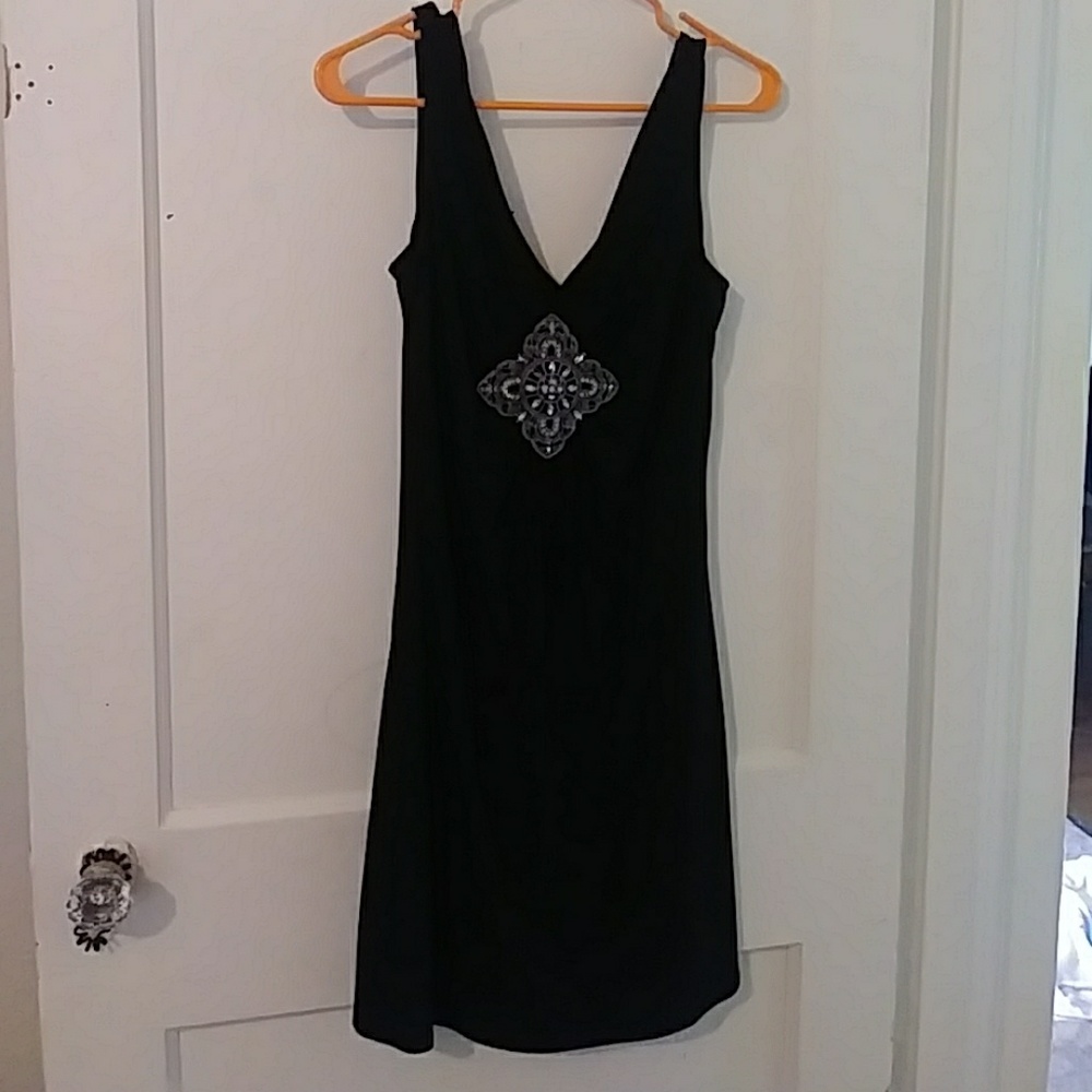 Knee length black dress